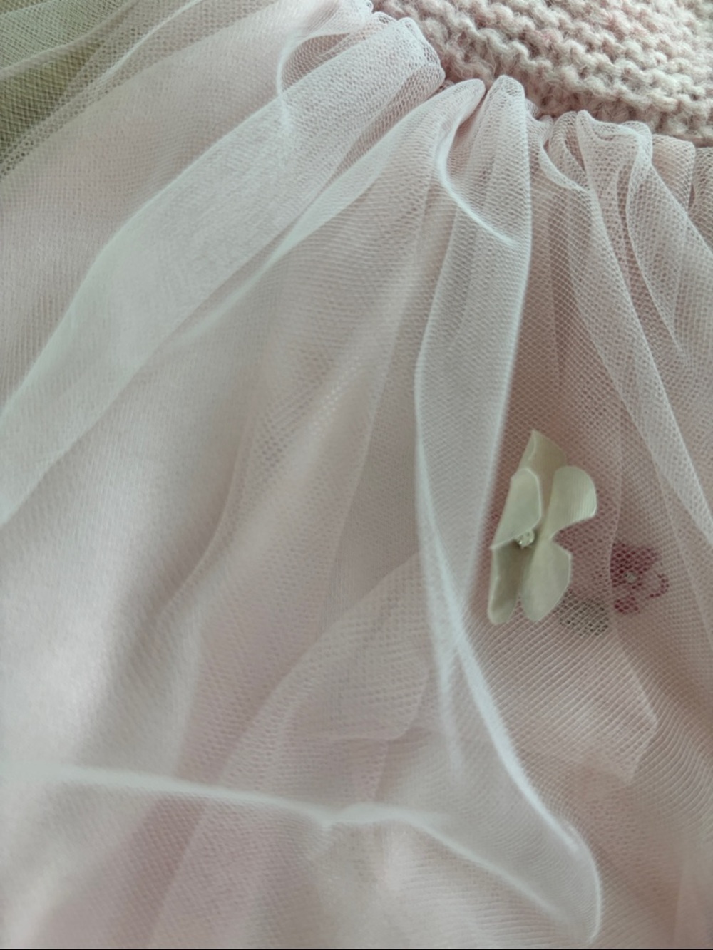 Lapin House Little Girl’s Pink Flowers Tulle Skirt - Picture 6 of 6
